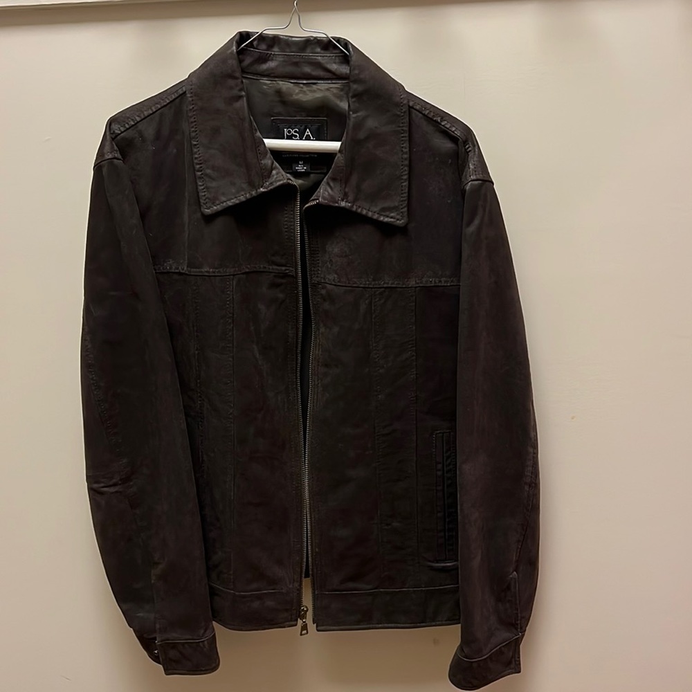 Jos A Bank leather jacket size M